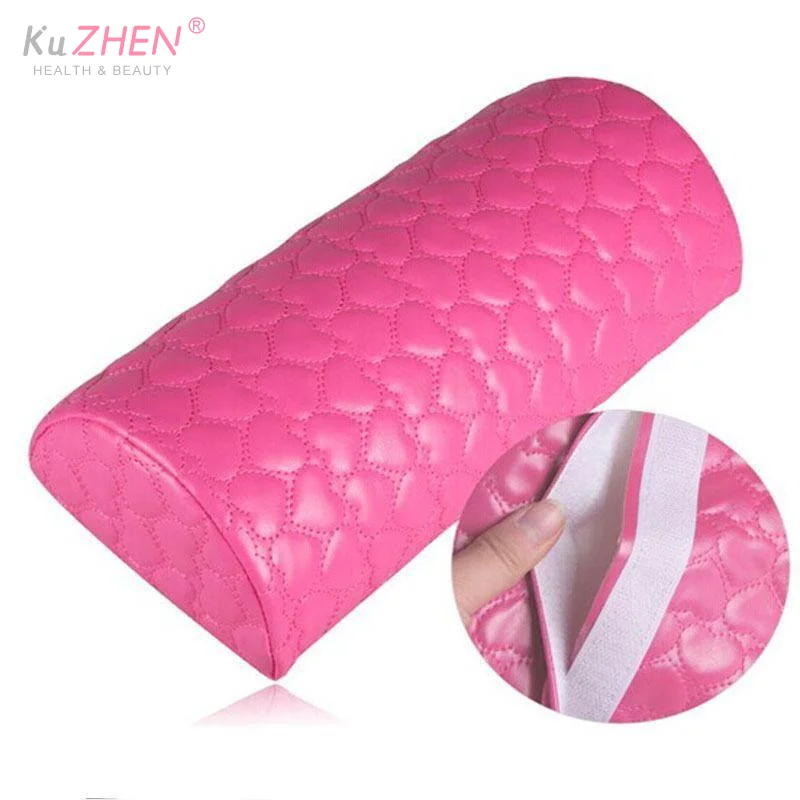 1 قطعة الجلود + الإسفنج مانيكير وسادة اليد وسادة ووسادة مربع القلب الجلود وسادة اليد صالون الأظافر أدوات الأظافر