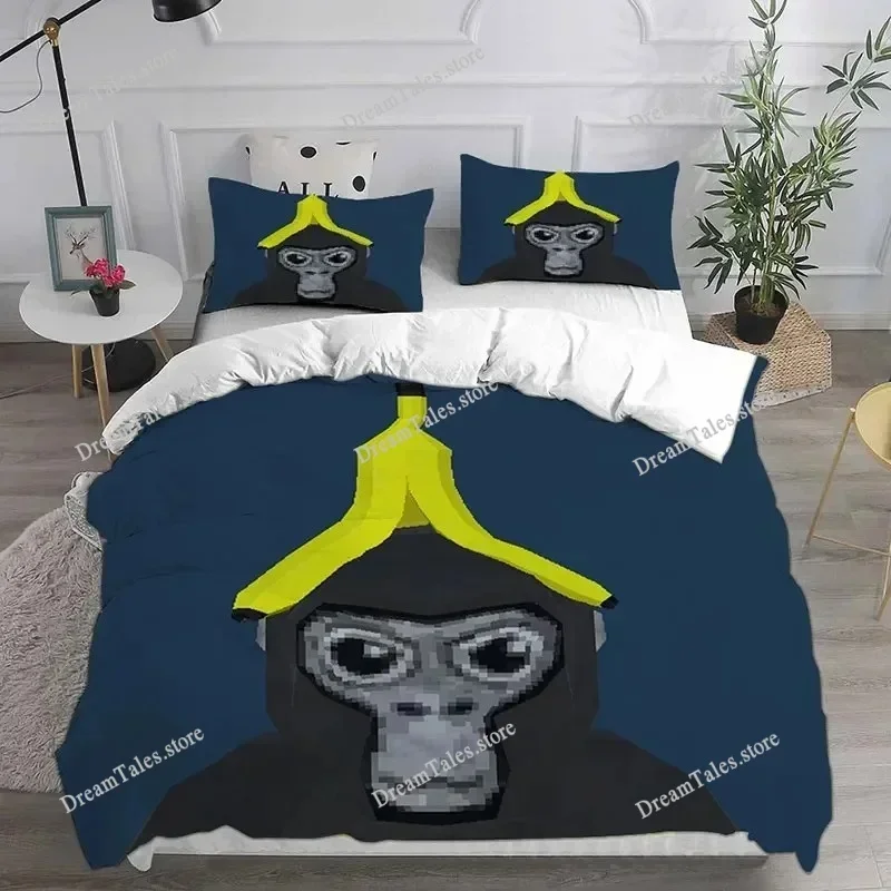 

Game Duvet Cover Gorilla Tag Pillowcase Bedding Set Adult Boy Girl Bedroom Decoration Children Single Double Large Size029