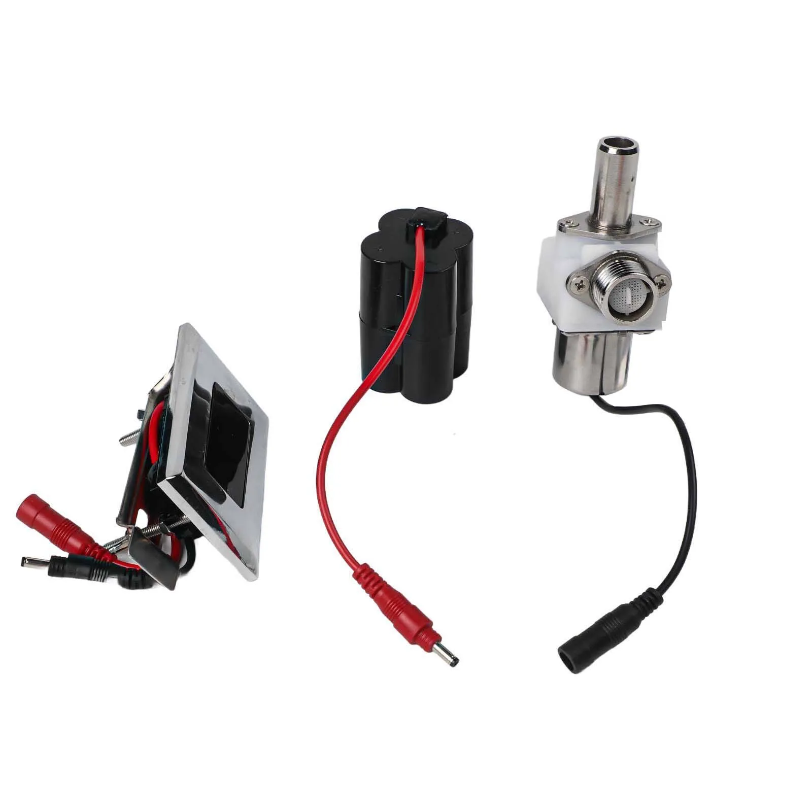 1 Set Automatic Toilet Flush Valve With Infrared Sensor Control Adjustable 30-100cm Range DC Powered Touchless Flush Kit