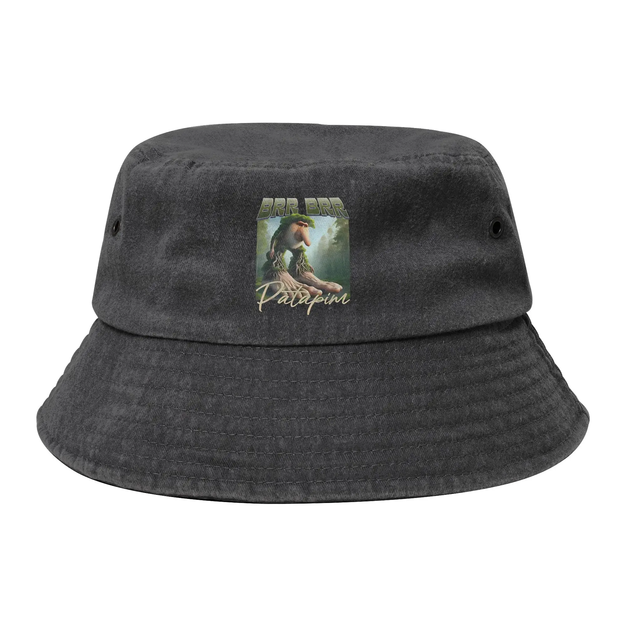 Vocation Brr Brr Patapim Meme Bucket Hats Teen Distressed Denim Sun Hat Italian Brainrot Bob Hat Fishing Hats