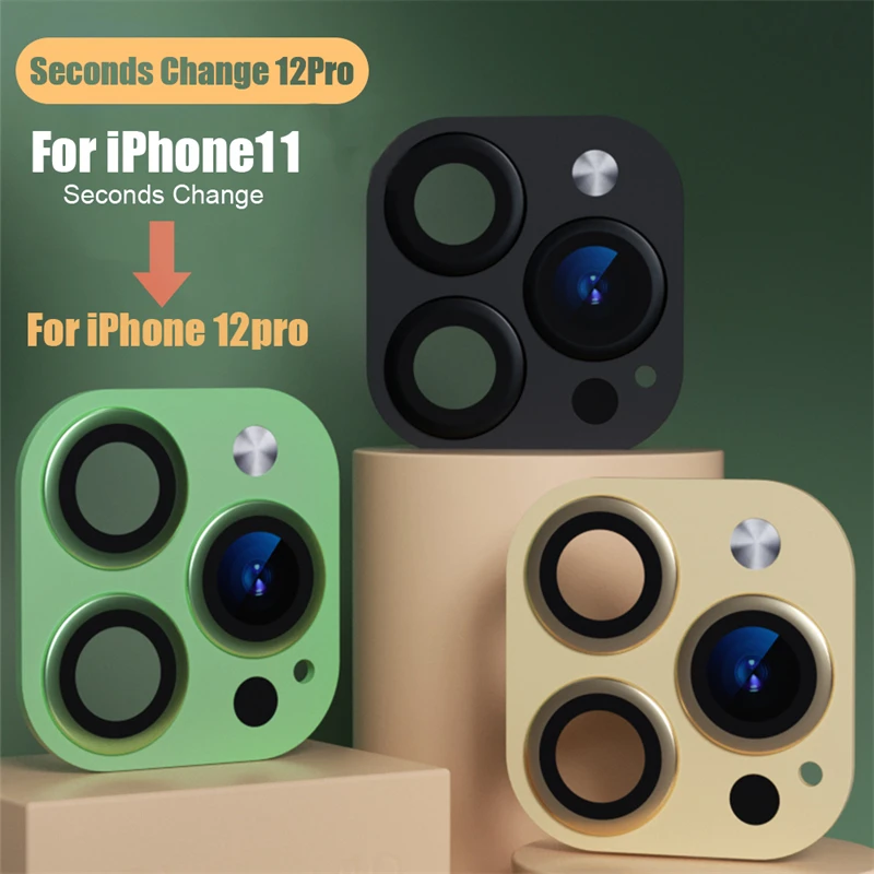 1 Pcs Fake Camera Lens Sticker Seconds For Phone Modified Upgrade Camera Protector for iPhone 11 Change to iPhone 12 pro 12Pro