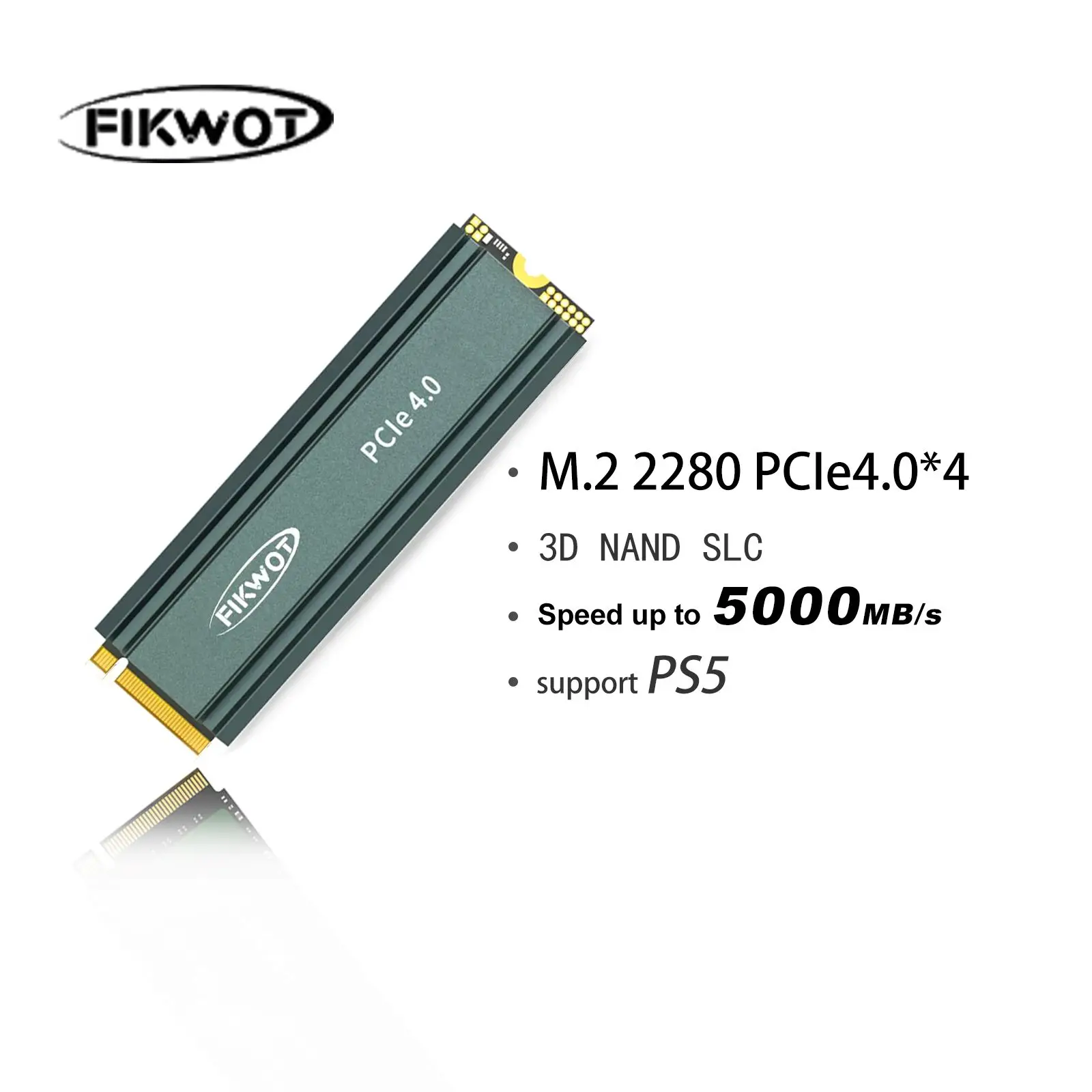 

Fikwot NVME ssd M.2 2280 ssd 5000MB/s 512GB 1TB 2TB 4TB ssd heatsink solid state drive Pcie4.0*4 ssd for pc desktop laptop ps5