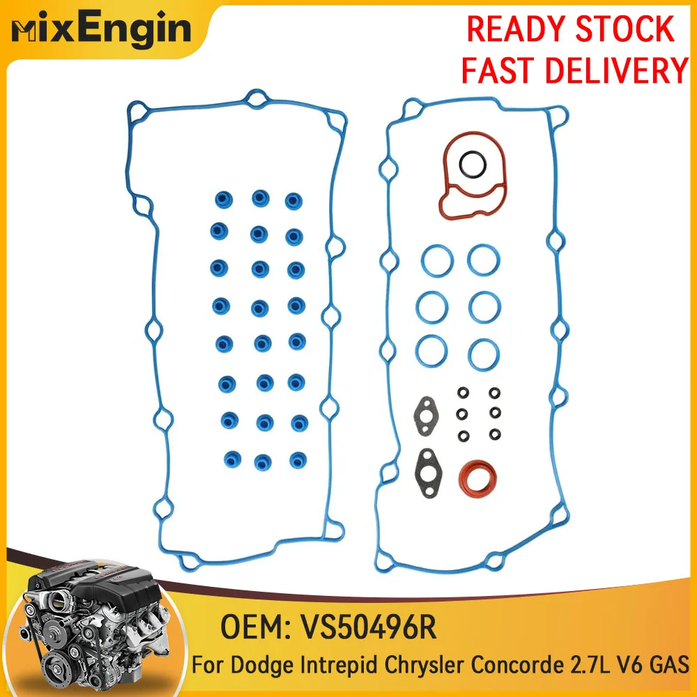 Juego de juntas protectoras de válvula de motor compatibles con 2,7 L para Jeep Dodge Intrepid Chrysler Concorde LX 2.7L V6 GAS 1998-2000 VS50496R