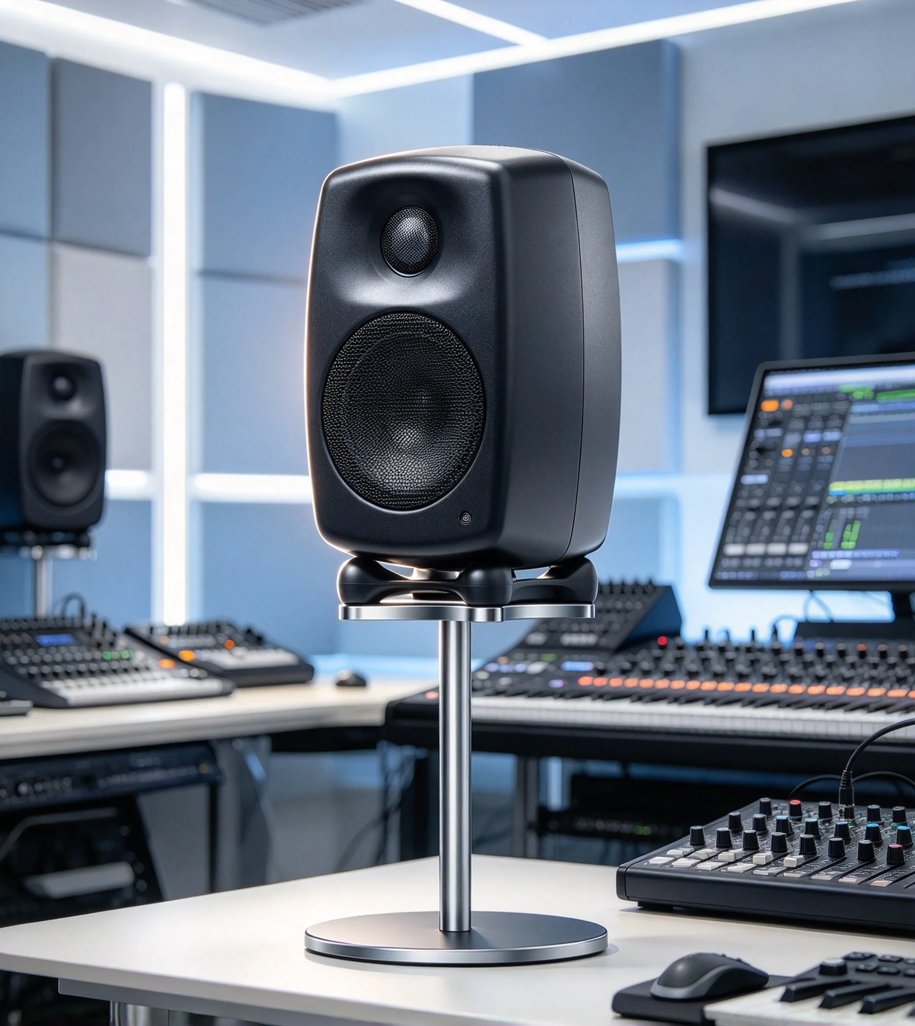 Desktop Stand For Genelec (G1/G2/G3/8010/8020/8030) Tune Speaker Orientation To Improve Sound Localization And Achieve Precise