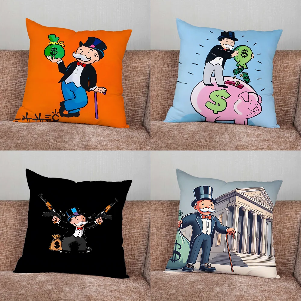 

Alec M-Monopoly Draw Pillow Case For Home Bedroom Car Office Decoration Living Room Sofa Cushion Cover Suitable
