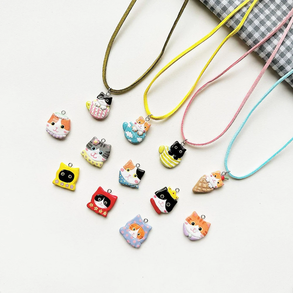 316 Edelstahl Wasserdicht Farberhaltend Niedliche Süße Kleine Katze DIY Anhänger Charms für Schmuck – Detail 2