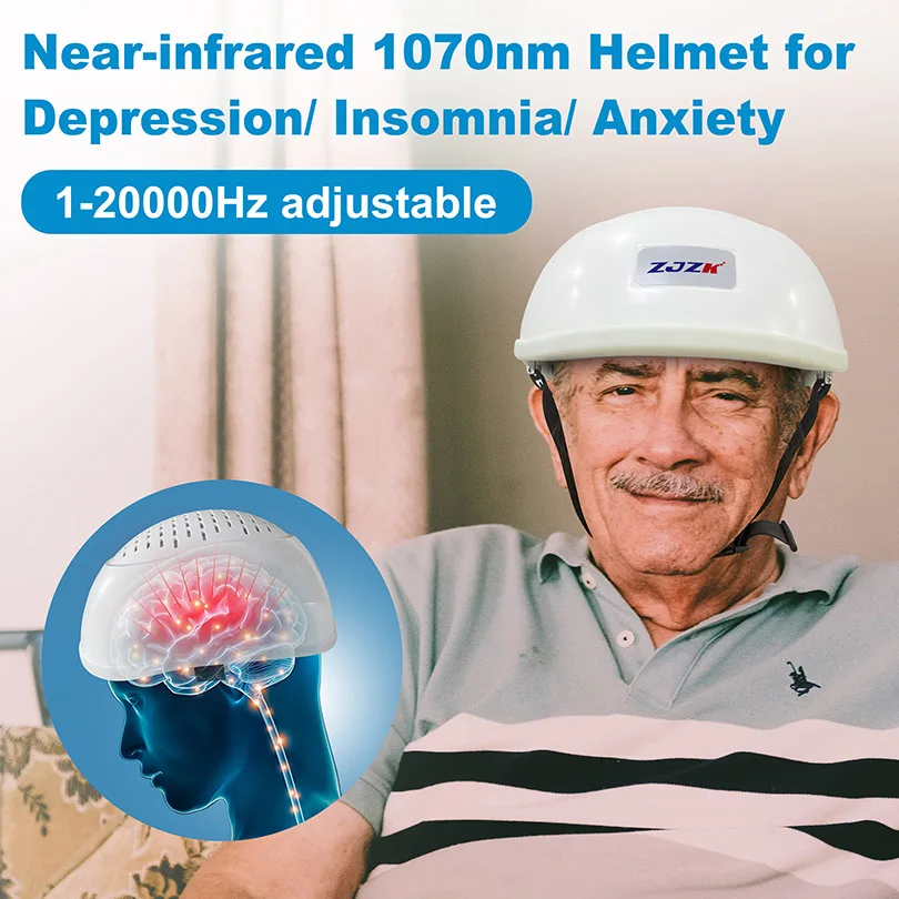 Gifts for Alzheimer's Patients 28W Near Infrared Helmet Brain Wave Device LED 1070nm Helmet for Improving Cognition 280 Diodes