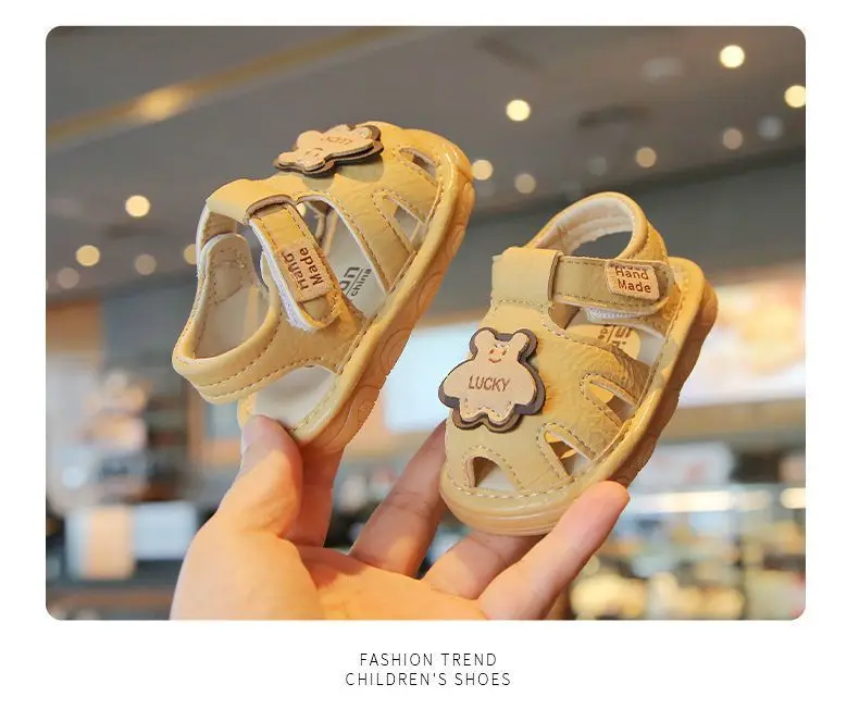 Baby-Lauflernschuhe mit T-Riemen, weiche Sohle, lässige Kinderschuhe, atmungsaktiv, ausgehöhlt, Sommer 2026, neue rutschfeste Kinder-Strandschuhe – Detail 10