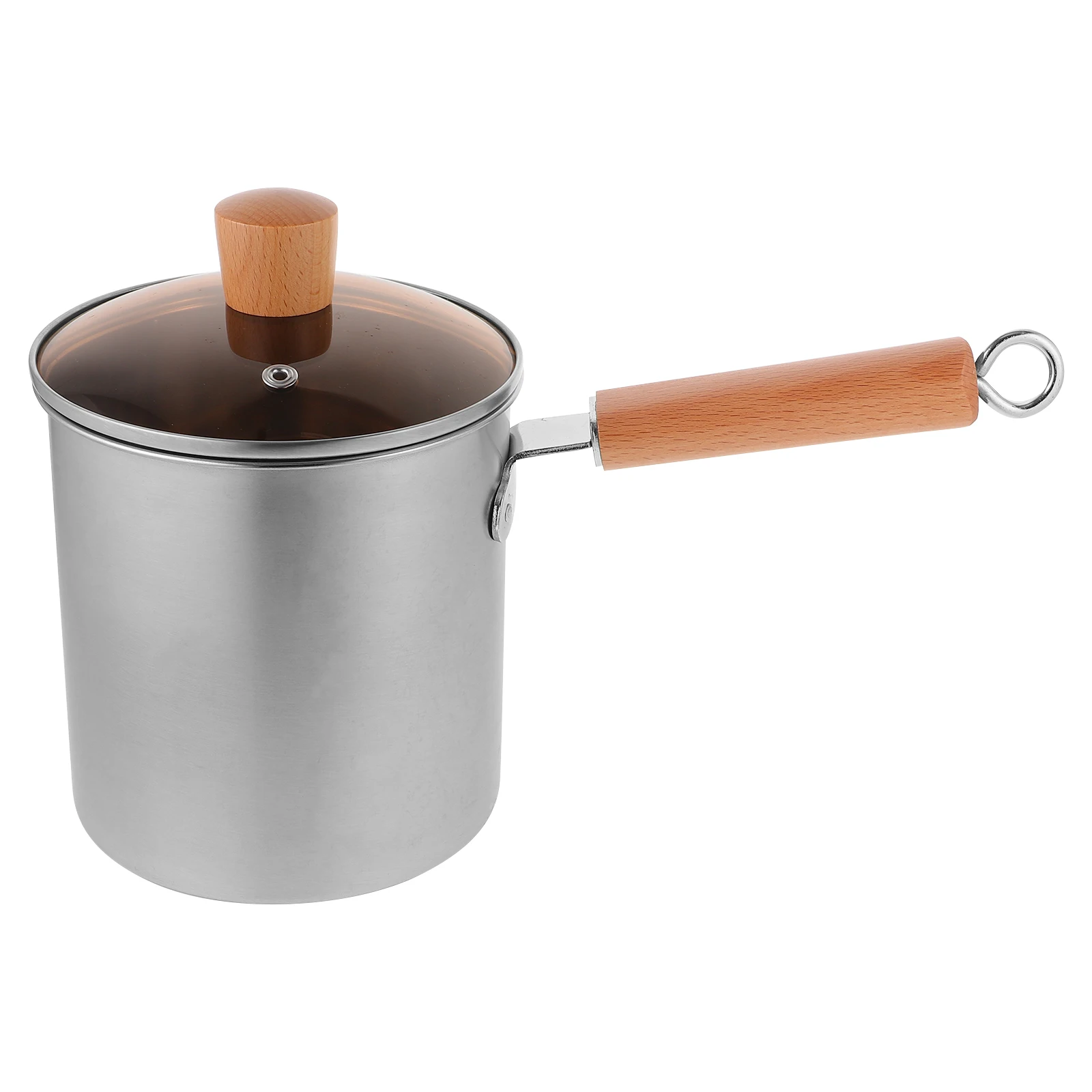 

Stainless Steel Small Wood Oil Household Frying Pot Compact Capacity Mini Deep Frying Pot Deep Fryer Pan
