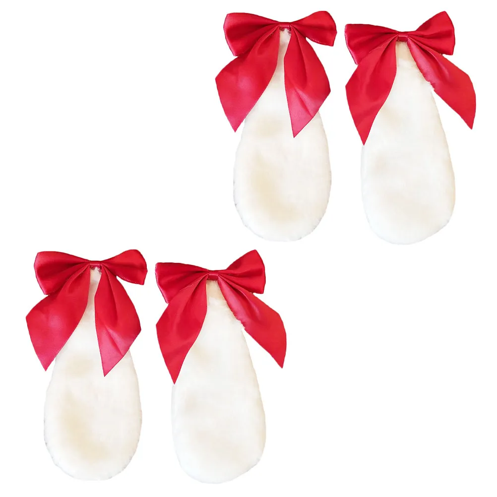 

Набор из 4 заколок для волос в виде кроличьих ушек: милые мультяшные заколки-бантики для девочек в стиле Лолита, аксессуары для косплея