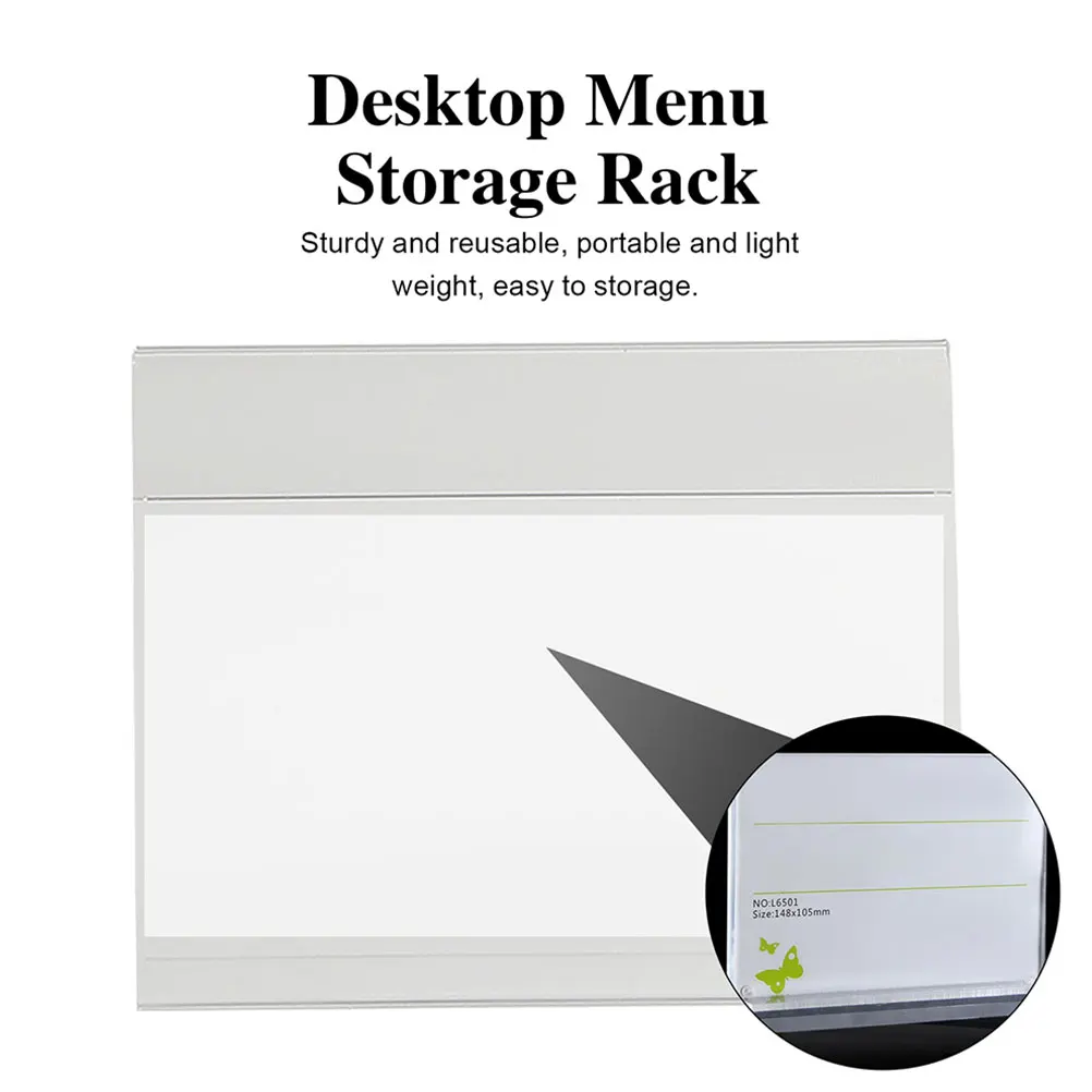 

6Pcs Acrylic Price Ticket Stands Label Holders Price Display Racks for Shop Market Restaurant Flyer Display Stand
