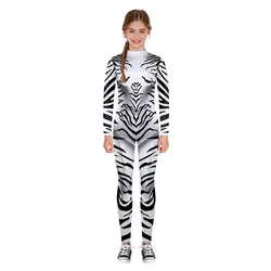 Kids Children Cosplay Costumes Leopard Printed Jumpsuits Boys Girls Tiger Bodysuit Dragon Peacock Suit for Party Performance