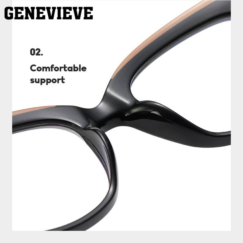 نظارات قوسية متطابقة الألوان من GENEVIEVE يمكن تخصيصها للنساء نظارات متعددة التركيز فوتوكروميك بستة ألوان PFD2065 #4
