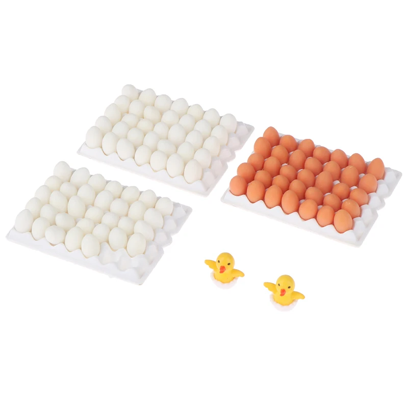 Oeufs miniatures de maison de course pour enfants, modèle d'escalade, accessoires alimentaires de cuisine, décor de maison de beurre, jouets de jeu de simulation, bricolage, 1 ensemble