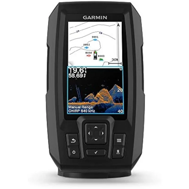 Garmin 010-02550-00 Striker Vivid 4cv, Easy-to-Use 4-inch Color Fishfinder and Sonar Transducer, Vivid Scanning Color Palettes