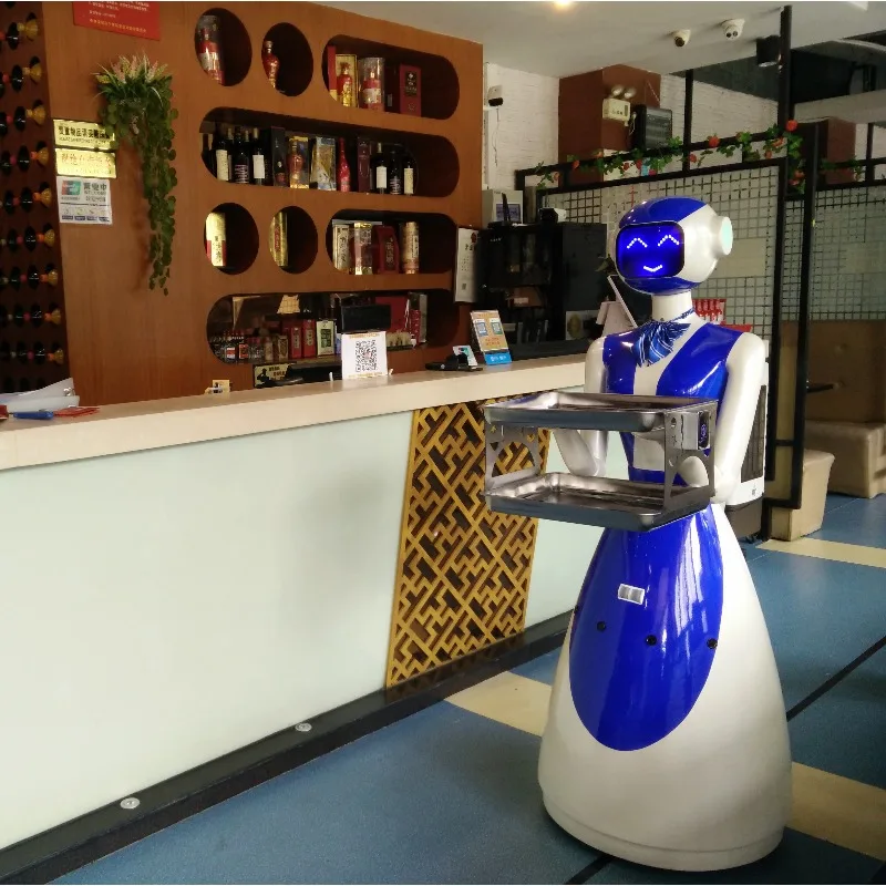Robot inteligente humanoide de entrega de comida para restaurantes