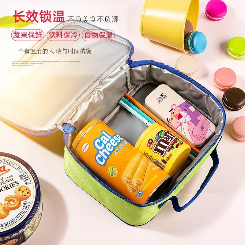 Boys Cartoon Lunch Bag Truck Pattern Outdoor Kid Breakfast Bento Bag Cool Box Food Storage Handbag Travel Picnic Pouch Print Car