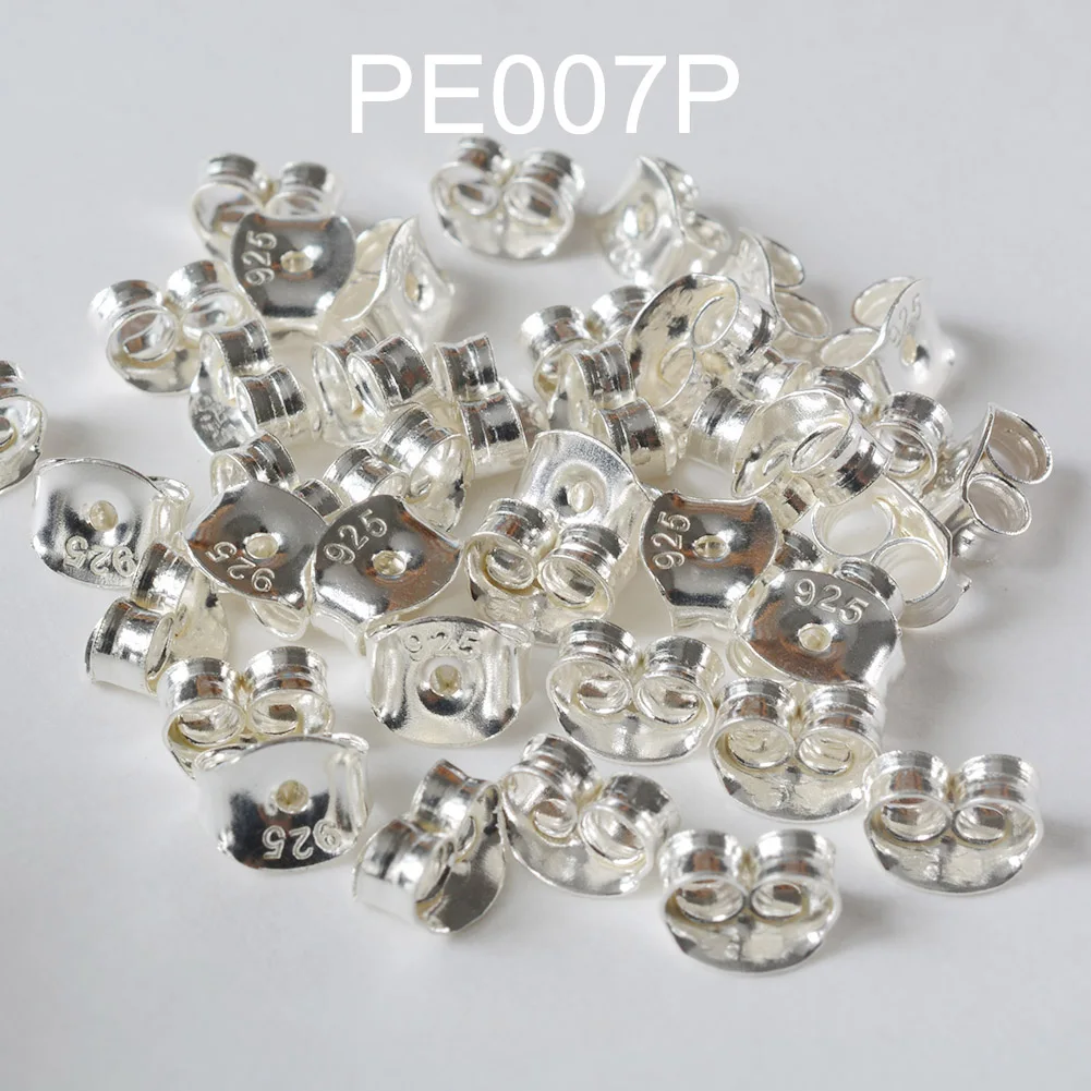 925 Sterling Silver Earring Backs, Silver butterfly earring backs, hypoallergenic earring backs for studs