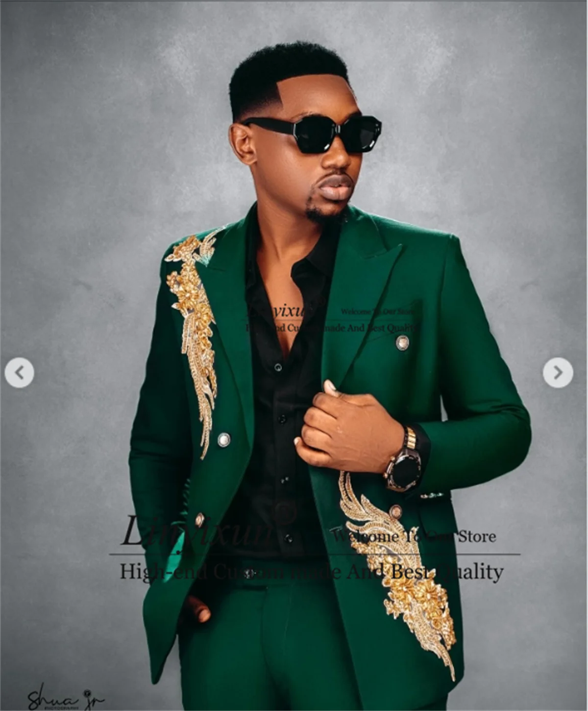 

Блестящие мужские костюмы с вышивкой бисером для свадьбы, комплекты из 2 предметов, смокинги для жениха, индивидуальный мужской пиджак для выпускного вечера, приталенный ropa hombre