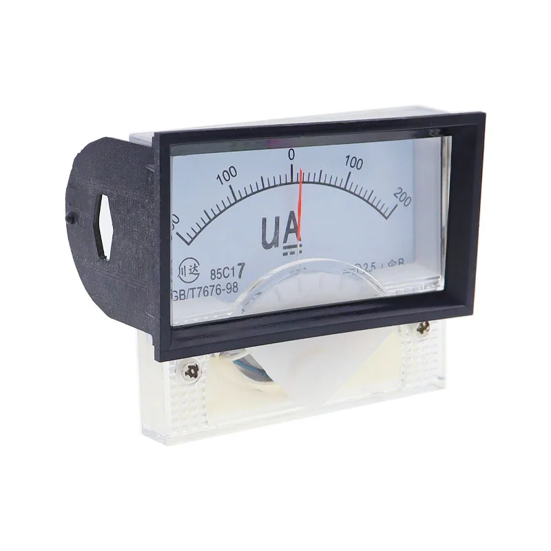 Imagem -05 - Ponteiro tipo Painel Mount Analógico Amperímetro Medidor dc Medidor Faixa de Medição 85c17 50ua 100ua 200ua 300ua 500ua