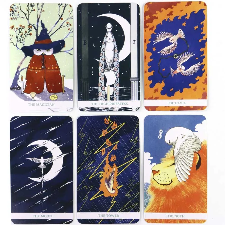 12x7 cm White Winny Tarot 78 Cards Game Card No Manual Cover Box