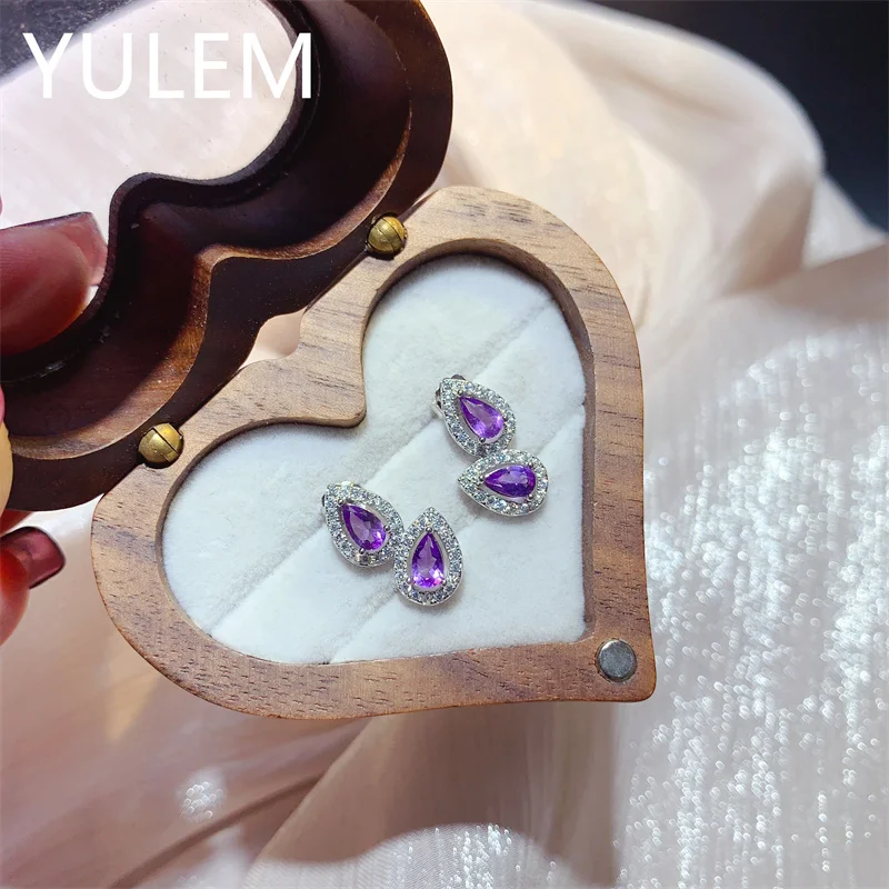 2026 3x5mm Natural Citrine Amethyst Topaz Garnet Water Drop Design Earring Silver 925 Earring for Women Daily Wear - view 4