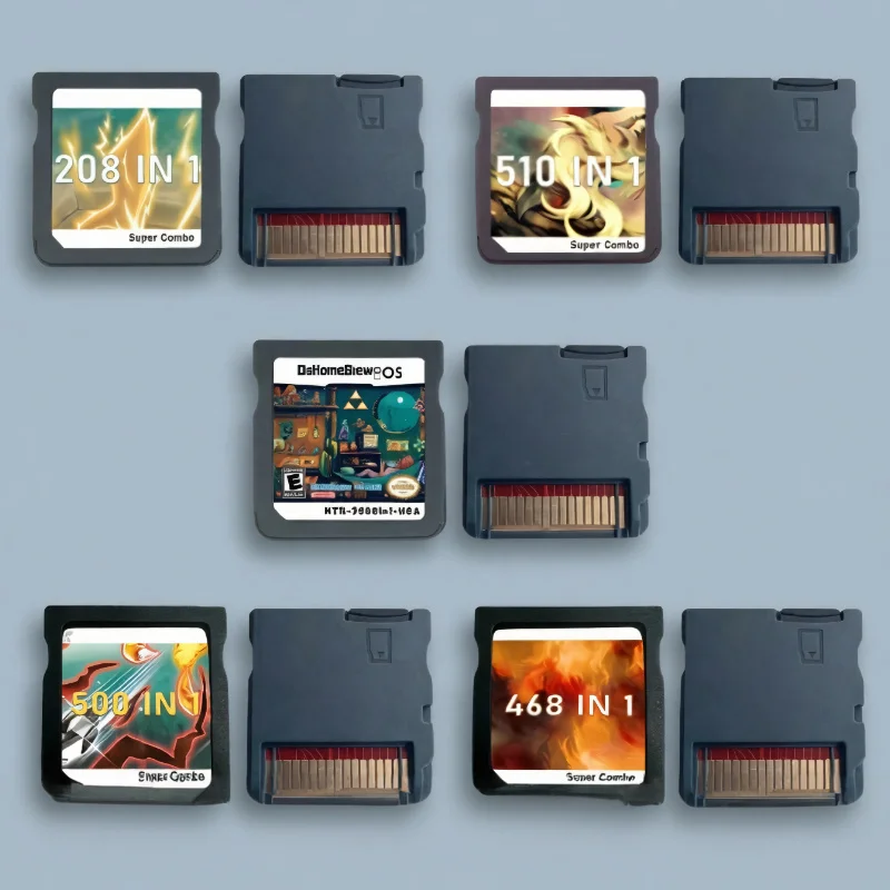 NDS Game Card Retro Game Collection DS 208in1, 500in1, 468in1, 510in1,7800in1, NDS US Version Version Game Card
