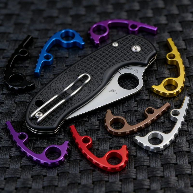 Custom 11 Colors Knife Titanium Alloy Back Spacer Liners for Spyderco C223 Para3 Knives Replace Making Accessories Parts