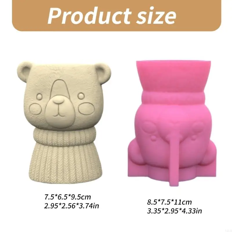 Oso gitano flower macetas silicona resina resina epoxi resina moldes