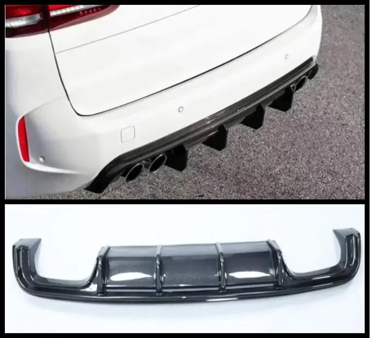 

Real Carbon Fiber Rear Bumper Side Spoilers Lip Trunk Diffuser For BMW X5M X6M F85 F86 2015 2016 2017 2018 2019