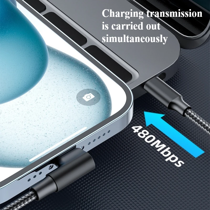 C إلى C كابل الكوع 66 واط الهاتف المحمول شحن سريع كابل بيانات 1 2 3 متر مناسبة لابل سامسونج شاومي ريدمي كابل شحن