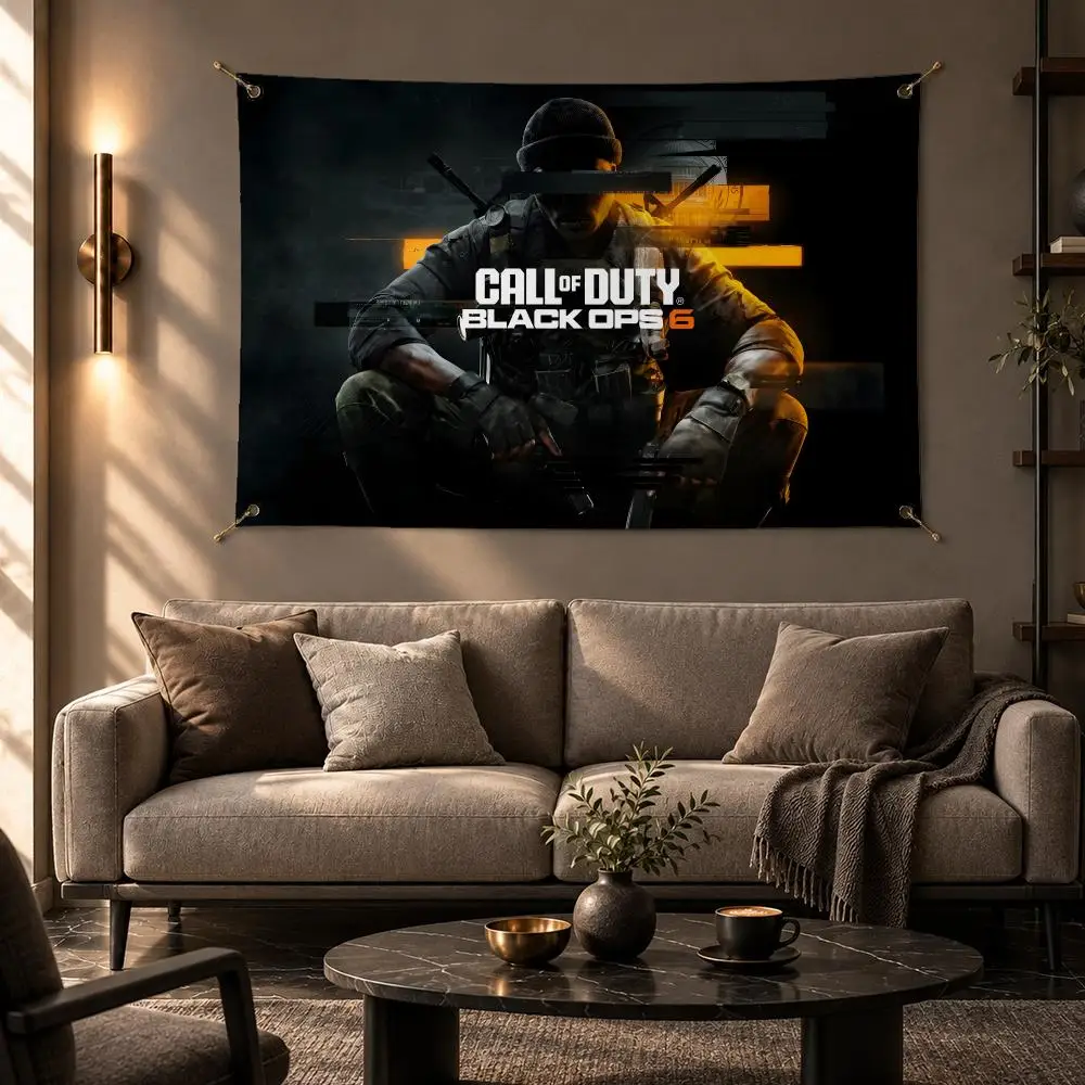 Best-selling Game Call of Duty: Black Ops 6 Flags Wall Hanging Flag Banner Home Decor Aesthetic Living Room Bedroom HD Fabric