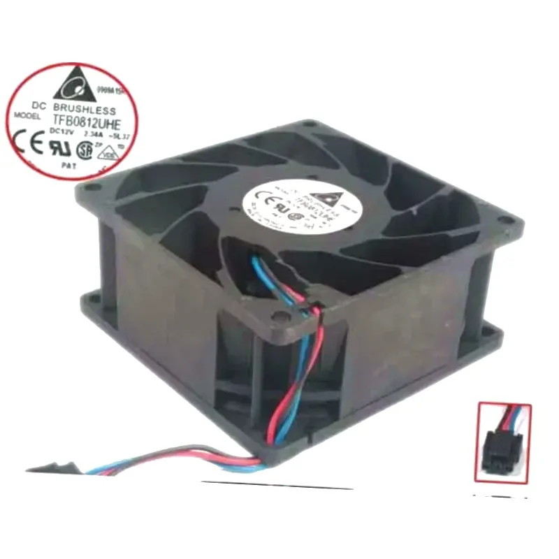 Delta Electronics TFB0812UHE 5L37 DC 12V 2.34A 80X80X38mm Server Cooling Fan