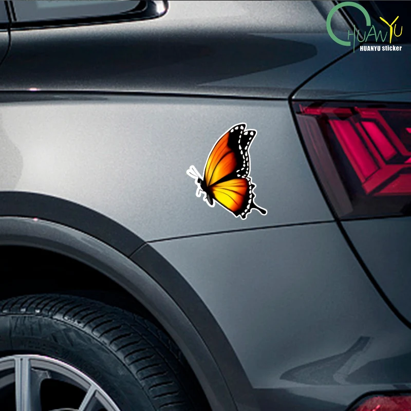 Colorful butterfly car windows, motorcycle bumper stickers, decals, notebook luggage stickers, reflective waterproof stickers