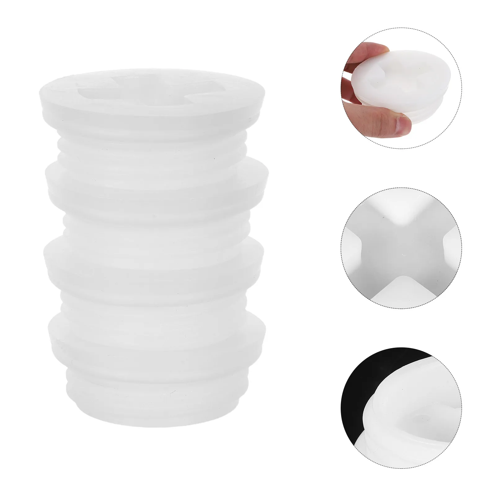 

4Pcs Water Jug Lid Replacement Cross Screw Cap Plastic Bucket Seal Leakproof Cover for 200L Water Barrel Home Outdoor Use