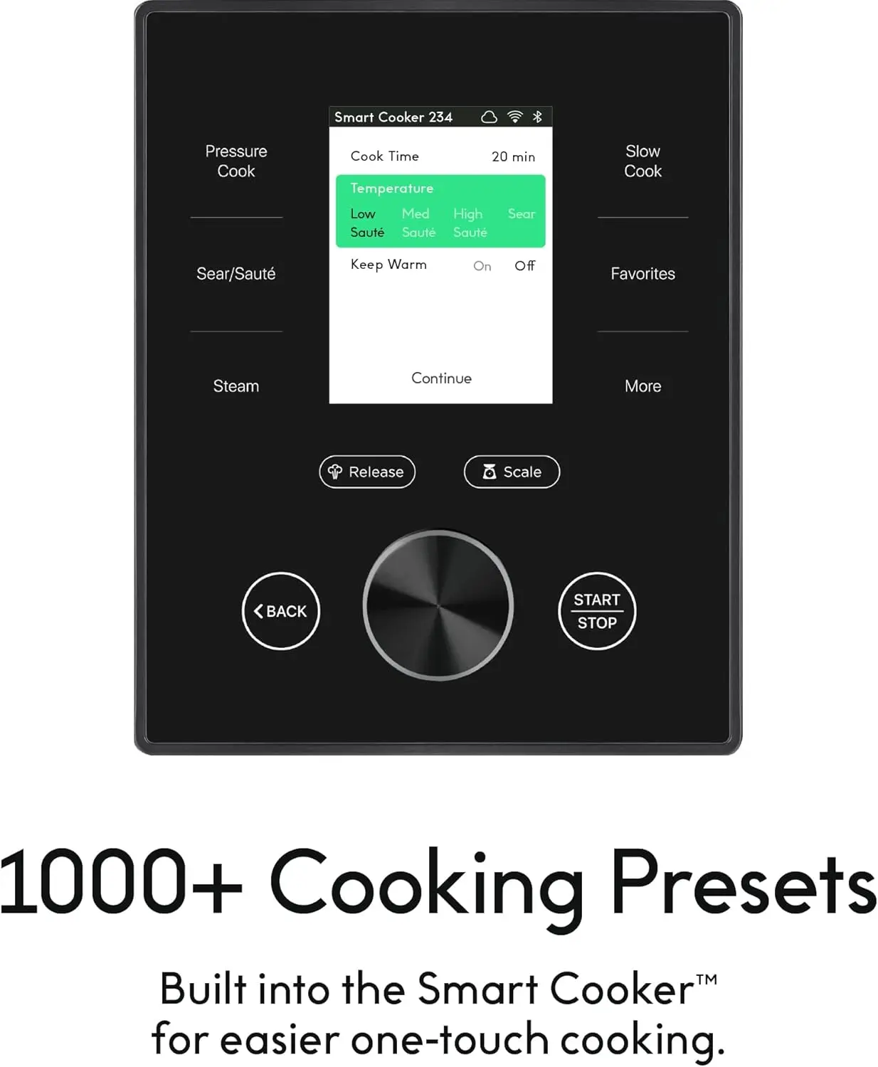 IQ-Autocuiseur intelligent, 10 canoniques de cuisson, 18 fonctionnalités, échelle intégrée, plus de 1000 préréglages, temps et températures avec application pour plus de 600 F