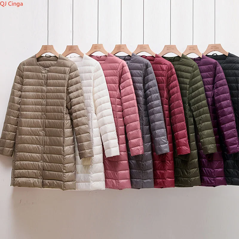 

Новая женская длинная куртка из белого пуха 2026 года: легкий дизайн, модное теплое пальто. Доступно в цветах: красный, зеленый, черный, серый, фиолетовый.