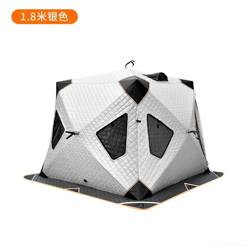 2 3 4 Person Automatic Ice Fishing Tent Snow Fishing House Keep Warm Winter Cotton Outdoor Camping Beach Snow Ice Fishing Tent