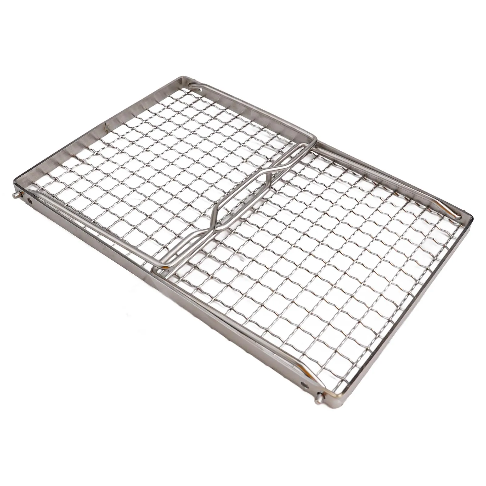 

Складной гриль-барбекю из нержавеющей стали для использования на открытом воздухе, портативный и регулируемый дизайн, подходит для кемпинга, пешего туризма, рыбалки