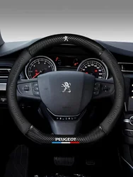 Car Steering Wheel Cover For Peugeot 106 107 108 206 207 208 301 307 308 406 407 408 508 607 2008 3008 4008 5008 GT RCZ Rifter