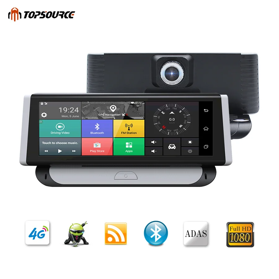 車 DVR 7.84 "アンドロイド 4 グラム ADAS 車 GPS ナビゲーター RAM 1 グラム ROM 16 グラム WIFI BT ダッシュカメラトラック Gps ナビゲーター