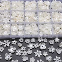 About20-50PcsABS Alien Pearl Daisy Three petal Flower Beads Unique Loose Beads Handmade DIY Making Jewelry Necklace Earrings Jew