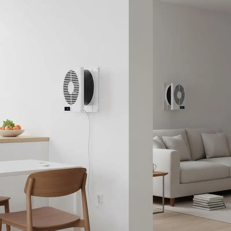 

7.5-Inch Ventilation Blower 305 CFM Through Wall Fan For Kitchen Living Room Workshop, 2-in-1 Two-Way Airflow Remote Control 10-Speed Quiet Operation Air Circulator