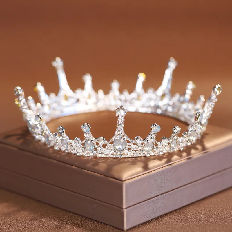 Baroque Vintage Crystal Wedding Bridal Tiaras Hairband Headpiece Silver Dreamlike Style Fashion Ladies' Beauty Pageant Crown image 3