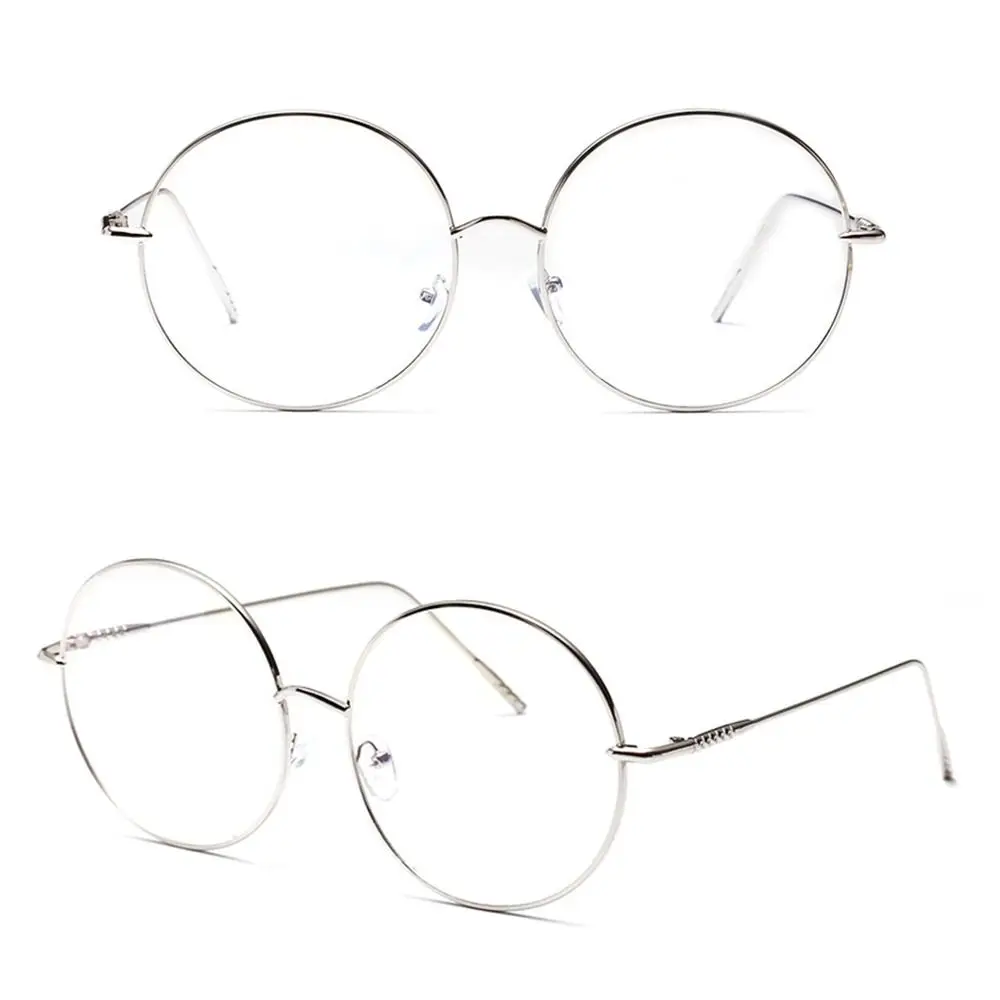 نظارات بصرية معدنية محمولة للعناية بالرؤية العتيقة، إطار نظارات دائرية