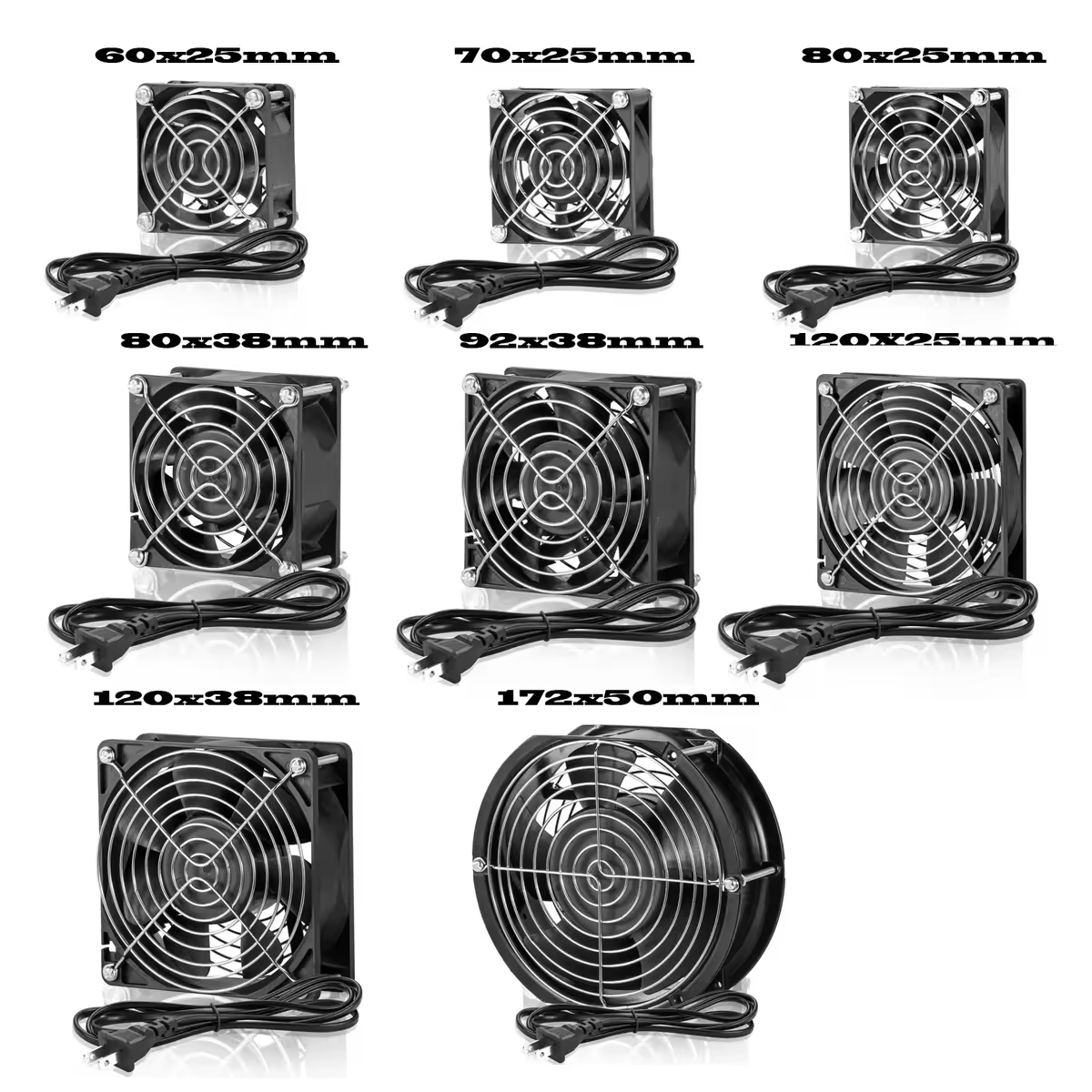 SXDOOL EC ventilador de Motor 60mm/70mm/80mm/92mm/120mm/172mm doble bola AC 115V/230V alto flujo de aire ahorro de energía gabinete de chasis de servidor