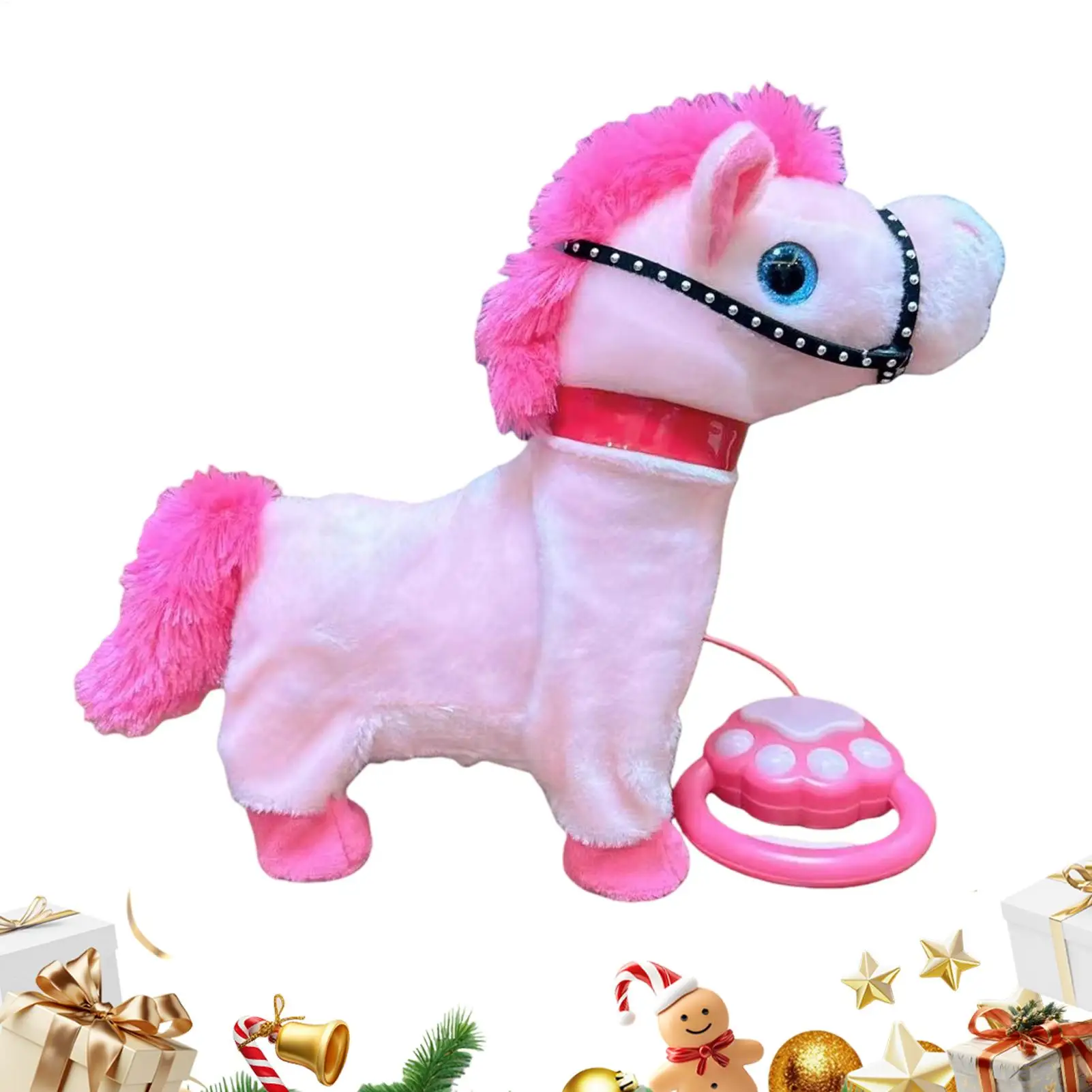 

Для спальни, электрическая прогулочная лошадь, свинцовая веревка в комплекте, реалистичная детская электрическая игрушка, прогулочная лошадь для дошкольников, подростков