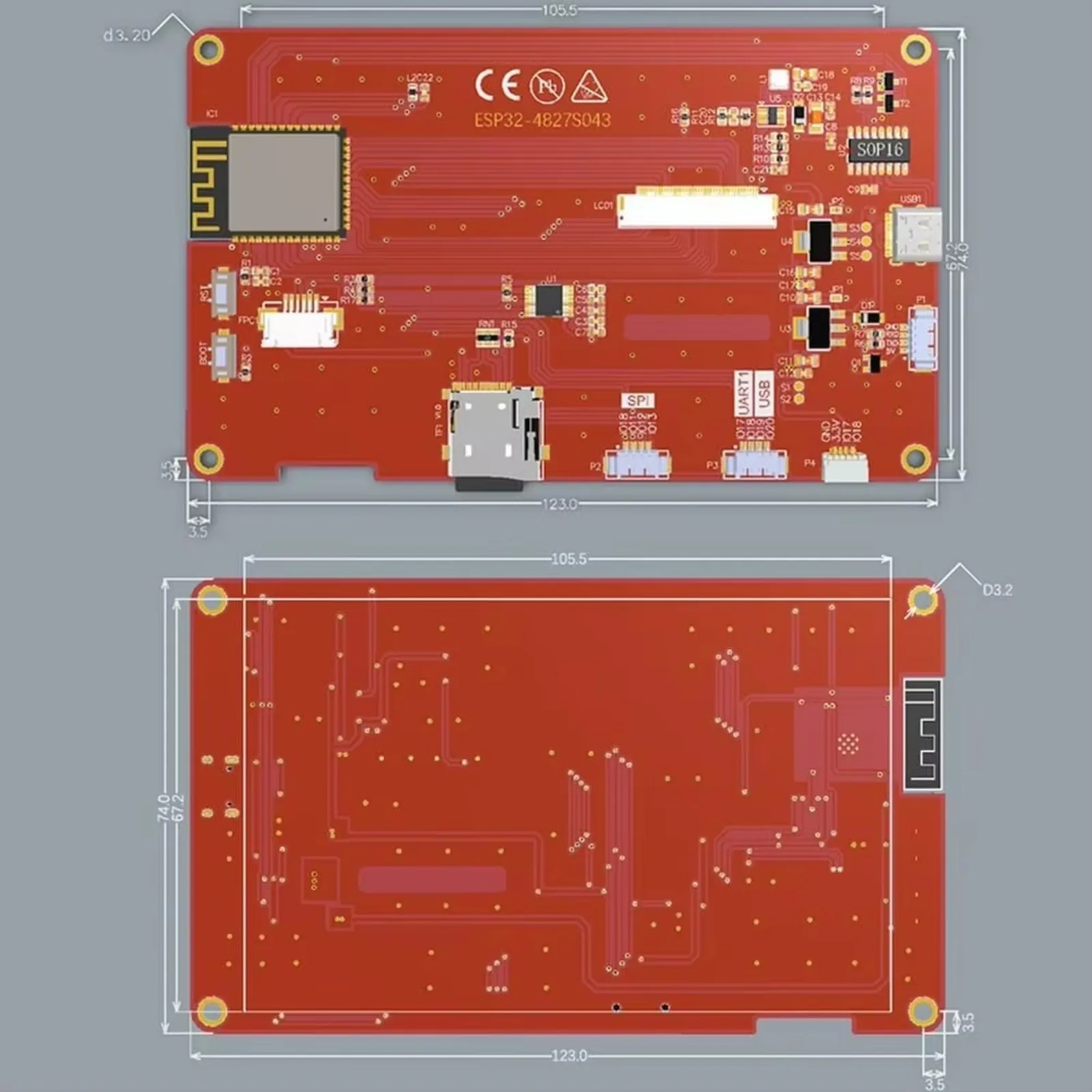 diymall-scheda-di-sviluppo-touch-esp32-s3-da-43-con-lcd-ips-schermo-capacitivo-supporto-wi-fi-fotocamera-per-arduino