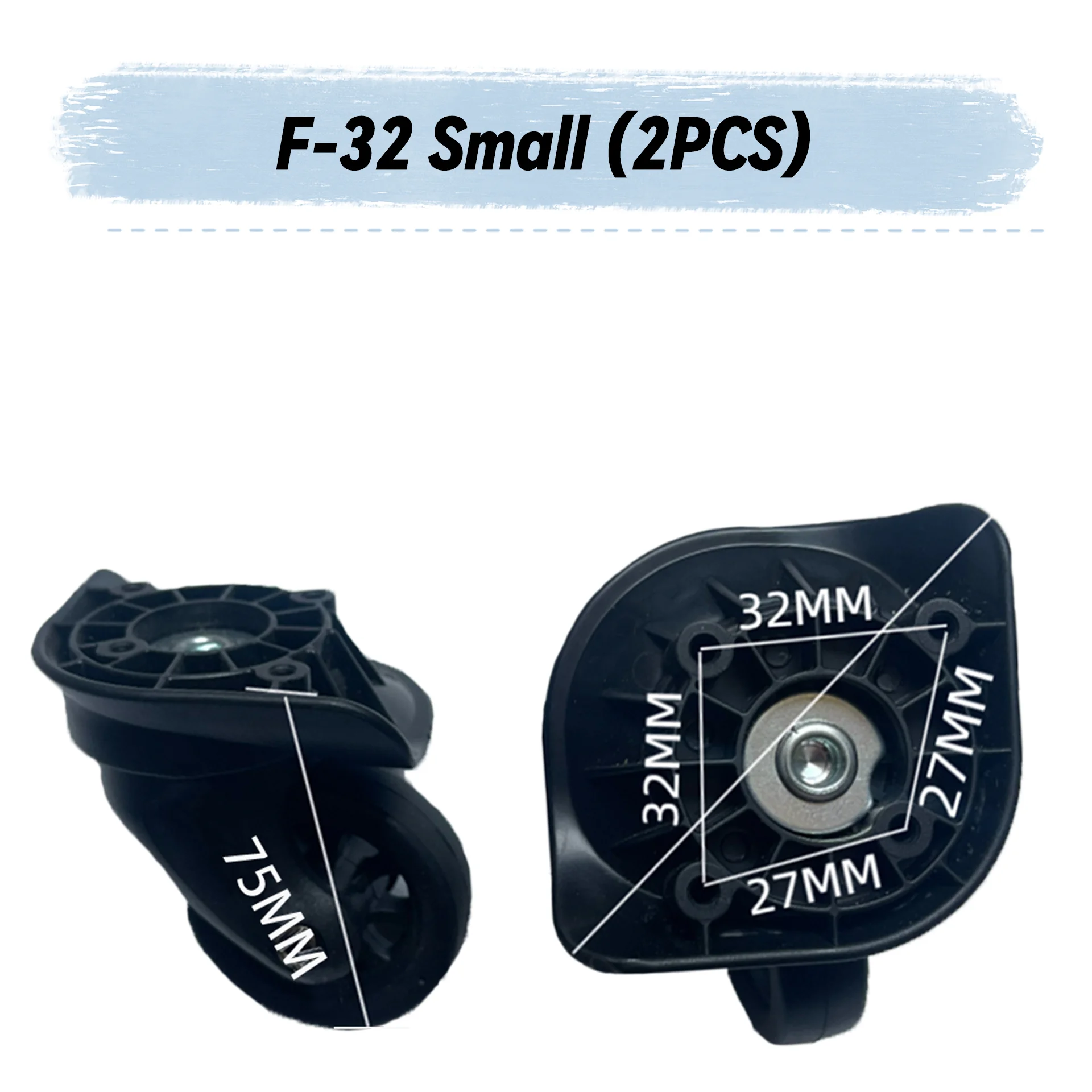 For BENLUN F-32 Universal Wheel Replacement Suitcase Rotating Smooth Silent Shock Absorbing Wheel Accessories Wheels Casters
