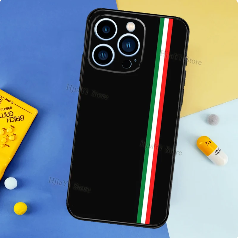 Italy Flag Phone Case For iPhone 13 12 11 14 15 16 Pro Max Mini XS X XR Plus Soft Cover Case